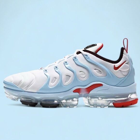 nike vapormax white blue